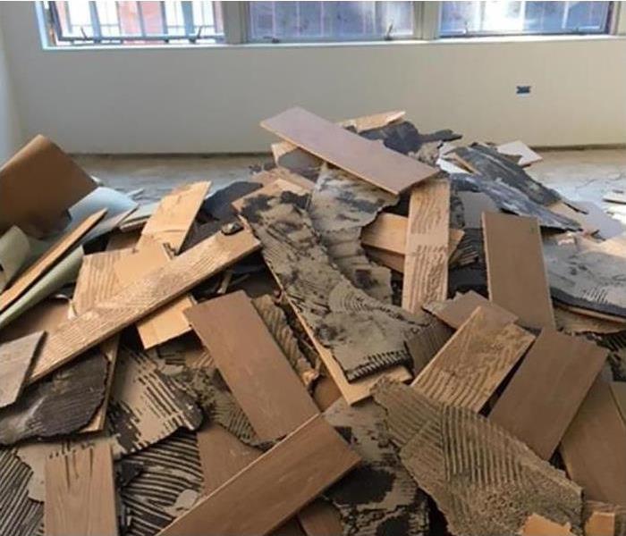 controlled demolition of damaged wood floors
