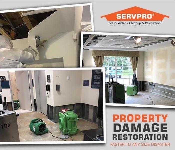 commercial property damage mitigation and restoration to local building